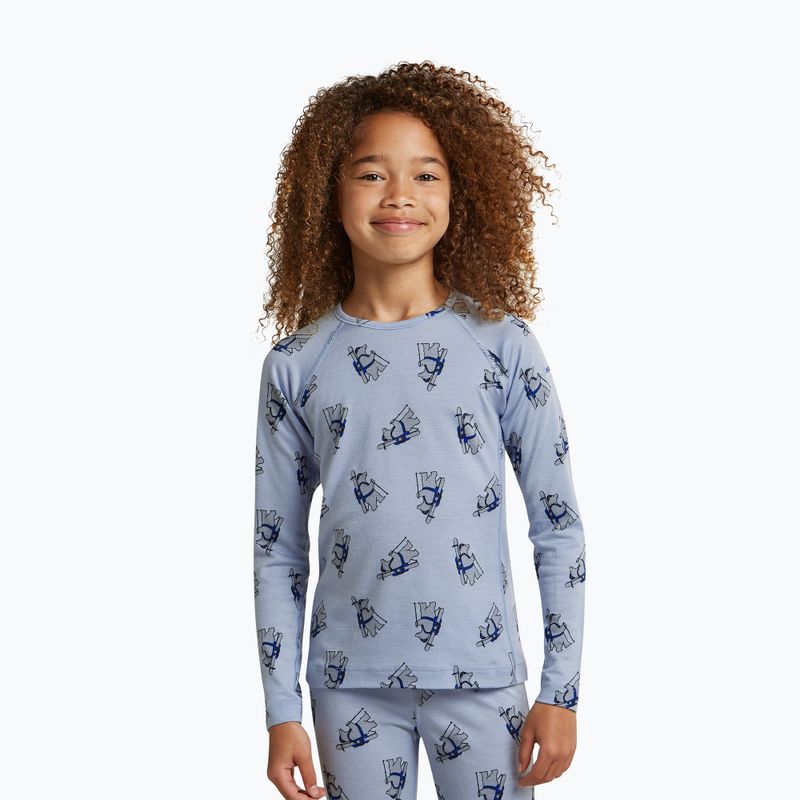 Detská termo mikina Icebreaker Merino 200 Oasis Crewe Bear Tour Zinc Blue/Aop 4
