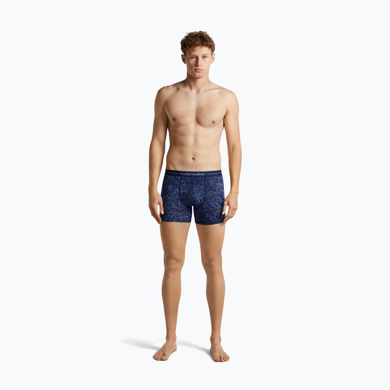 Pánske termo boxerky Icebreaker Merino 150 Anatomica Moss Bloom midnight navy/aop 3