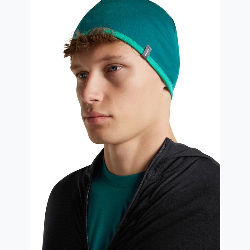 Čiapka icebreaker Merino 200 Oasis Reversible Beanie tidal teal/fresh 7