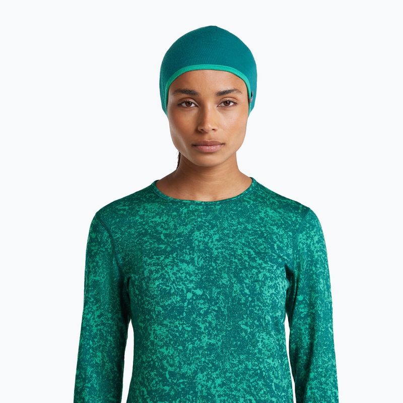 Čiapka icebreaker Merino 200 Oasis Reversible Beanie tidal teal/fresh 9