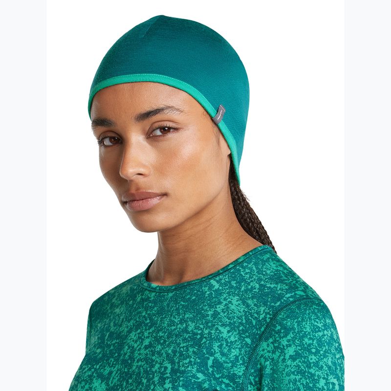 Čiapka icebreaker Merino 200 Oasis Reversible Beanie tidal teal/fresh 11