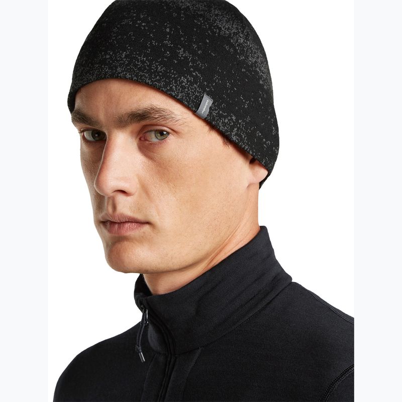 Čiapka icebreaker Merino 260 Oasis Vertex Reversible Beanie Chillwave black/obsidian 6