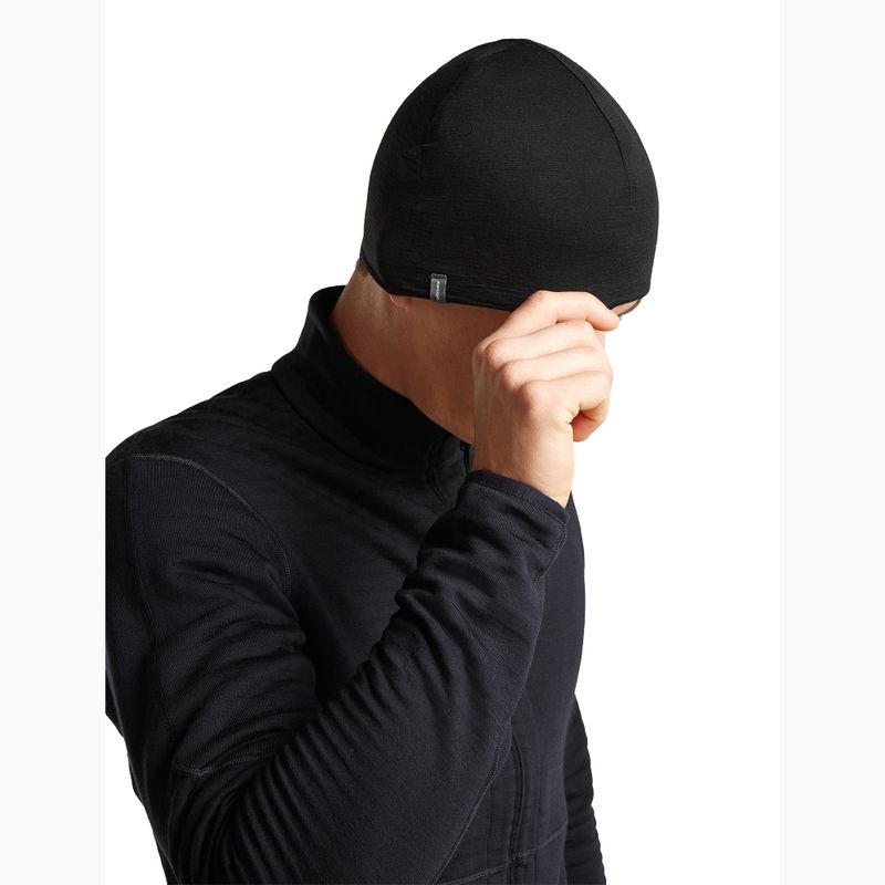 Čiapka icebreaker Merino 260 Oasis Vertex Reversible Beanie Chillwave black/obsidian 7