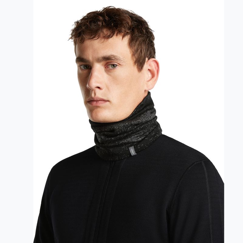 Nákrčník icebreaker Merino 260 Oasis Vertex Reversible Chute Chillwave black/obsidian 2