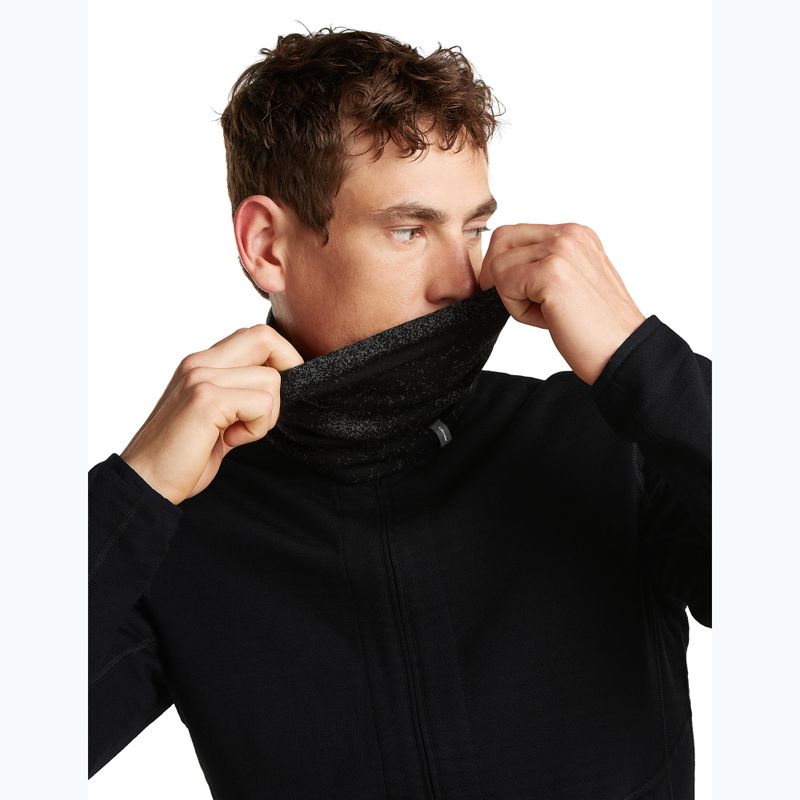 Nákrčník icebreaker Merino 260 Oasis Vertex Reversible Chute Chillwave black/obsidian 3