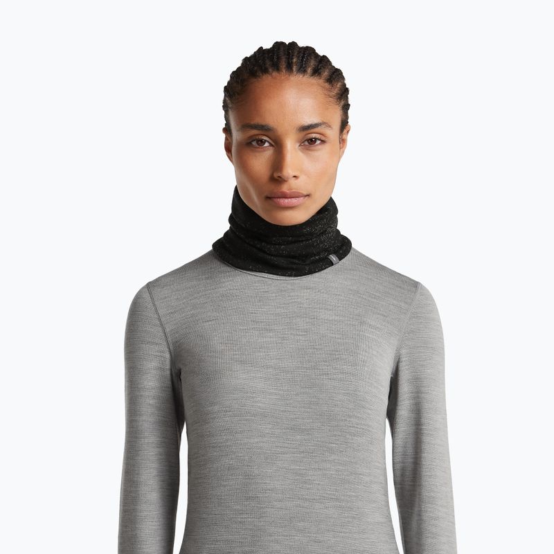 Nákrčník icebreaker Merino 260 Oasis Vertex Reversible Chute Chillwave black/obsidian 5