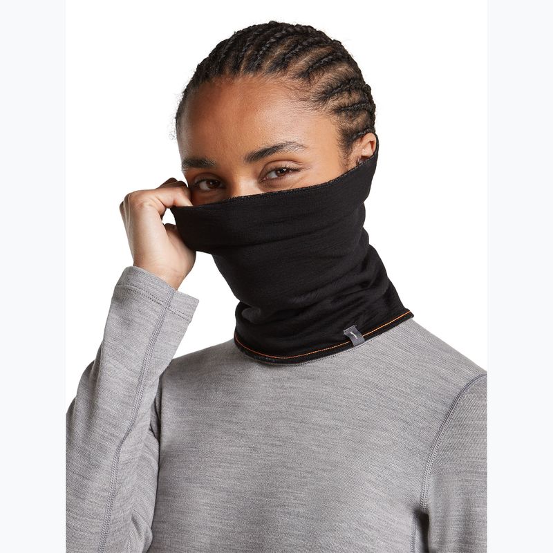 Nákrčník icebreaker Merino 260 Oasis Vertex Reversible Chute Chillwave black/obsidian 6