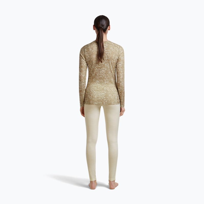 Dámske tričko longsleeve icebreaker Merino 200 Oasis Crewe Moss Bloom cumin/undyed/aop 5