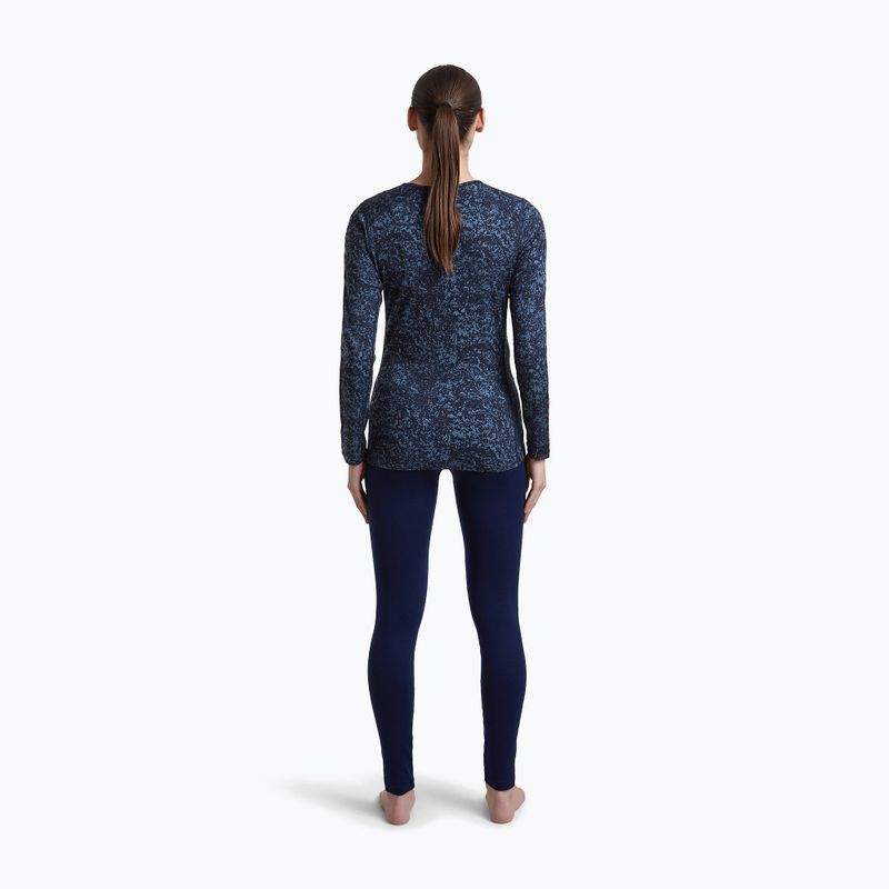 Dámske tričko longsleeve icebreaker Merino 200 Oasis Crewe Moss Bloom navy/dawn/aop 4