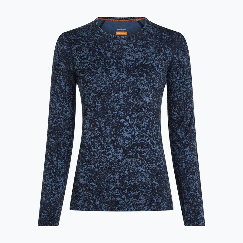 Dámske tričko longsleeve icebreaker Merino 200 Oasis Crewe Moss Bloom navy/dawn/aop 7