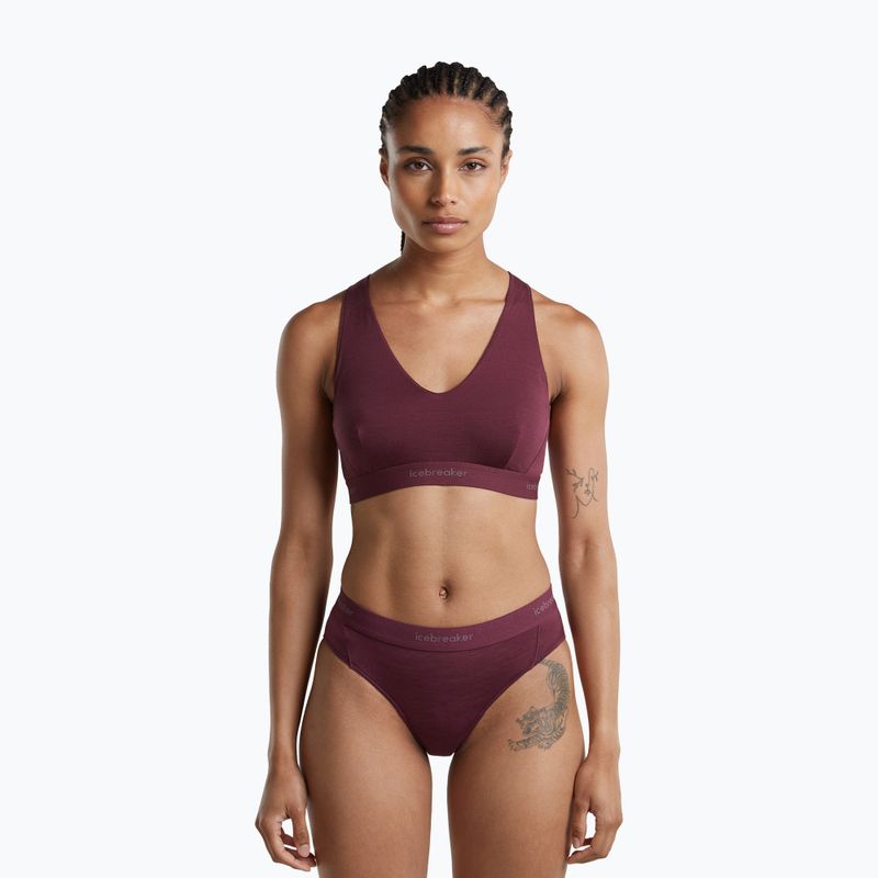 Termo podprsenka icebreaker Merino 125 Cool-Lite Sprite Racerback dark berry 2