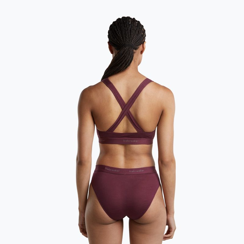 Termo podprsenka icebreaker Merino 125 Cool-Lite Sprite Racerback dark berry 4