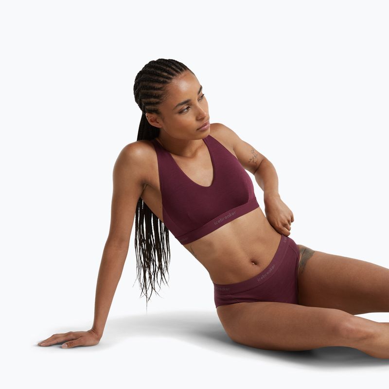 Dámske termo nohavičky Icebreaker Merino 125 Cool-Lite Sprite Hipster dark berry 5