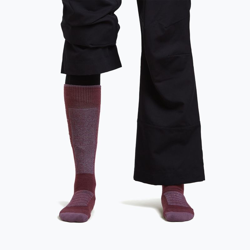 Dámske lyžiarske ponožky Icebreaker Merino Ski+ Ultralight OTC berry/grey plum/zinc blue 3