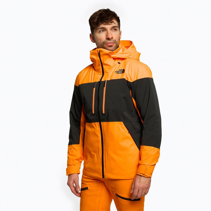 Pánska lyžiarska bunda The North Face Chakal orange and black NF0A5GM37Q61