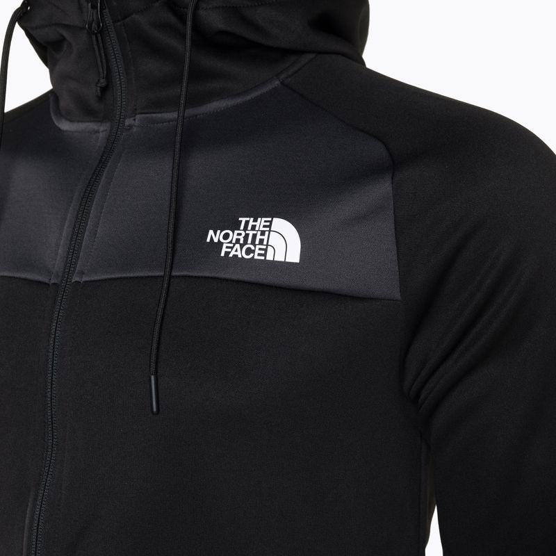 Pánska trekingová mikina The North Face Reaxion Fleece F/Z Hoodie čierno-šedá NFA7Z9OKT1 3