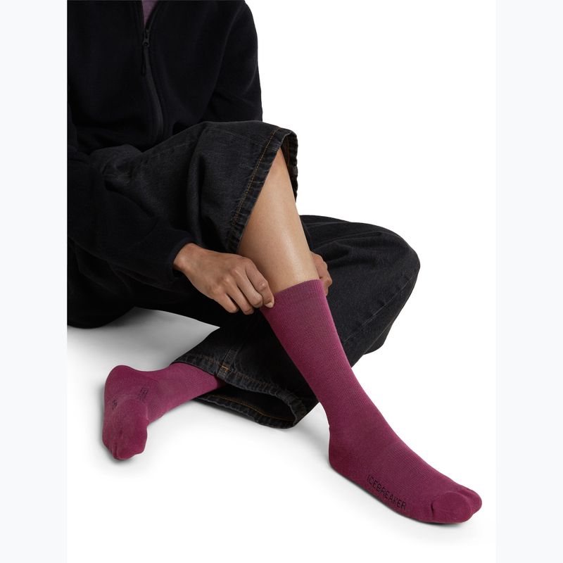 Dámske ponožky Icebreaker Merino Lifestyle Light Crew dark berry 4