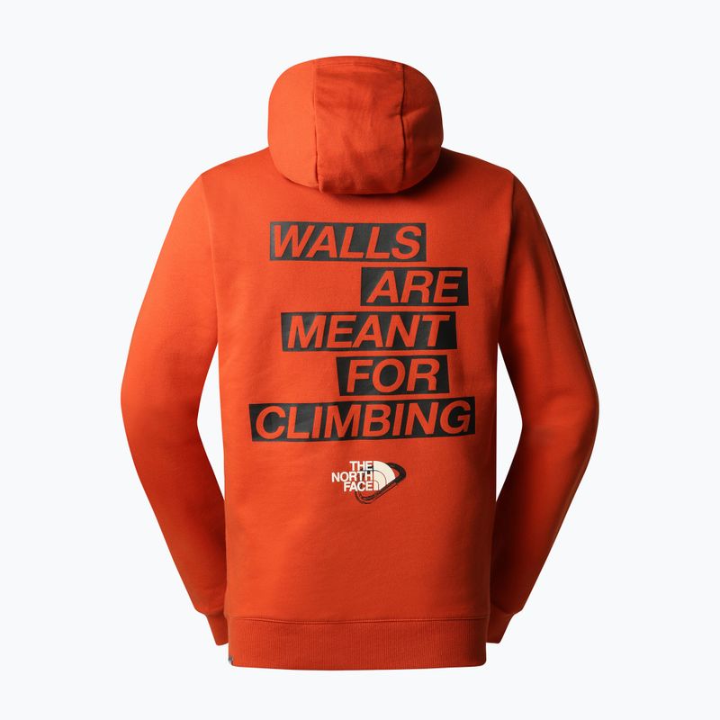 Pánska trekingová mikina The North Face Outdoor Graphic Hoodie Light orange NF0A827ILV41 2