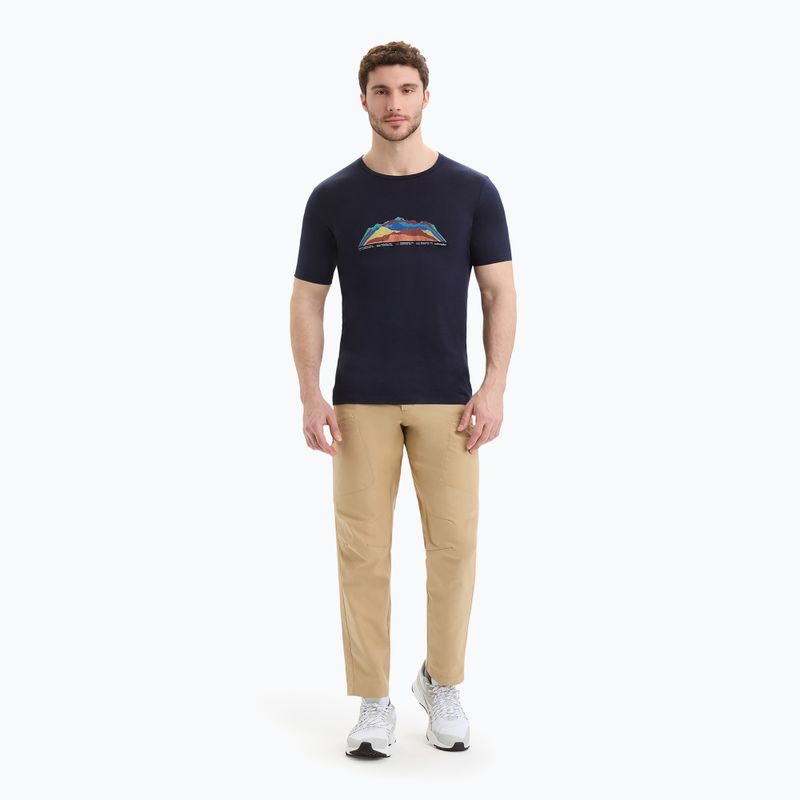 Pánske termo tričko Icebreaker Tech Lite II 7 Mountain Tops navy blue IB0A56VE4011 5