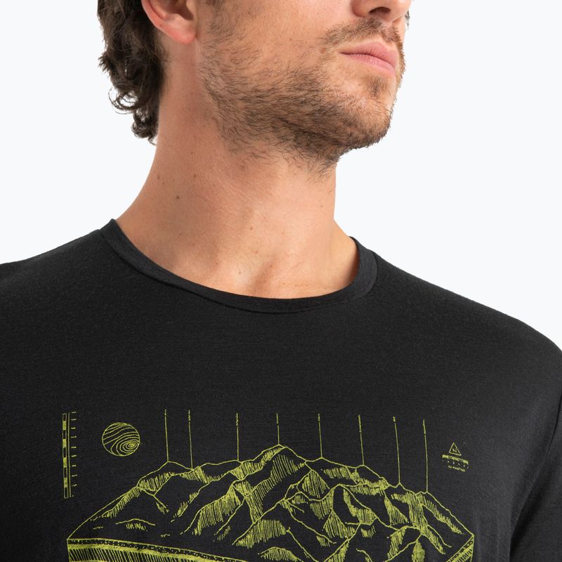 Pánske termoakčné tričko icebreaker Merino 150 Tech Lite II Tee Alps 3D black 3