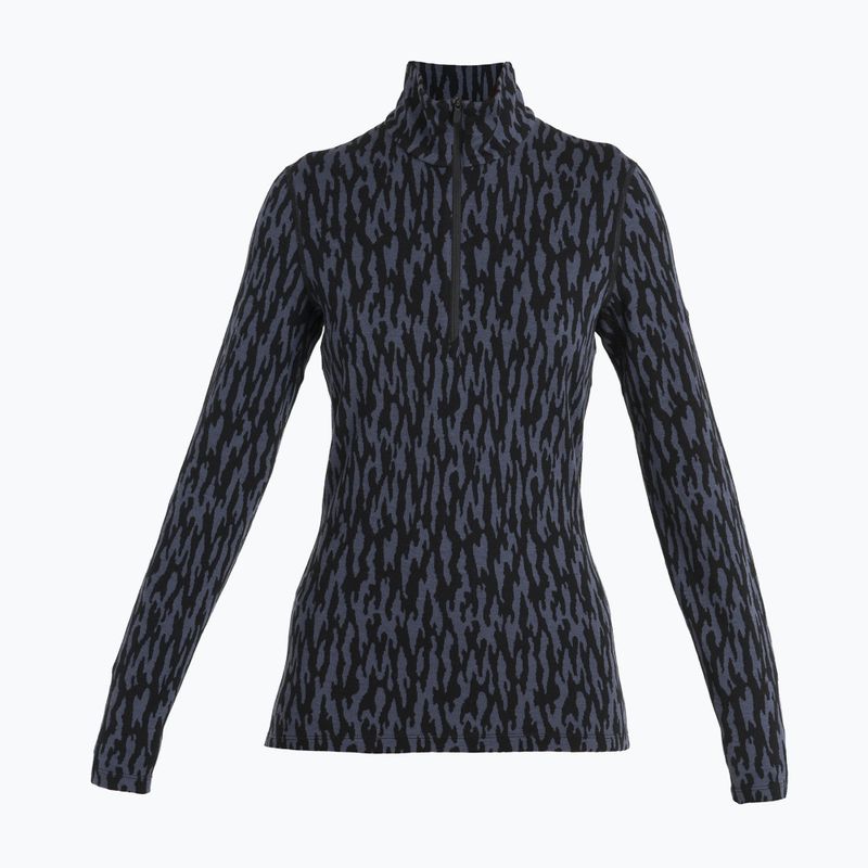 Icebreaker dámska termo mikina Merino 260 Vertex Half Zip Glacial Camo graphite/black/j