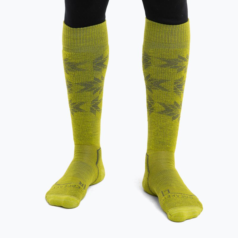 Pánske ponožky Icebreaker Ski+ Light OTC Ski Heritage bio lime/loden 2