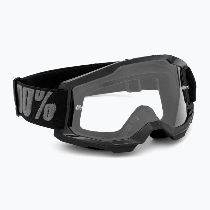Detské cyklistické okuliare 100% Strata 2 Junior 50031-00001 black/clear