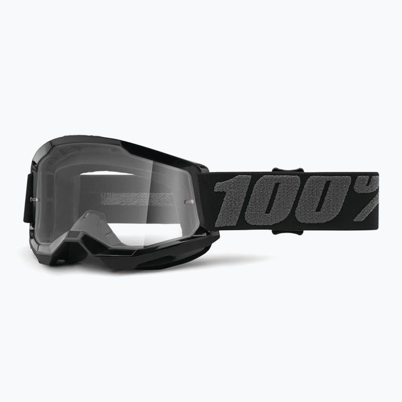 Detské cyklistické okuliare 100% Strata 2 Junior 50031-00001 black/clear 5