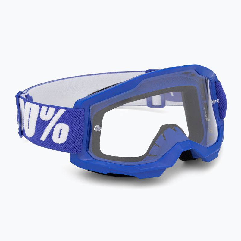 Detské cyklistické okuliare 100% Strata 2 Junior blue/clear