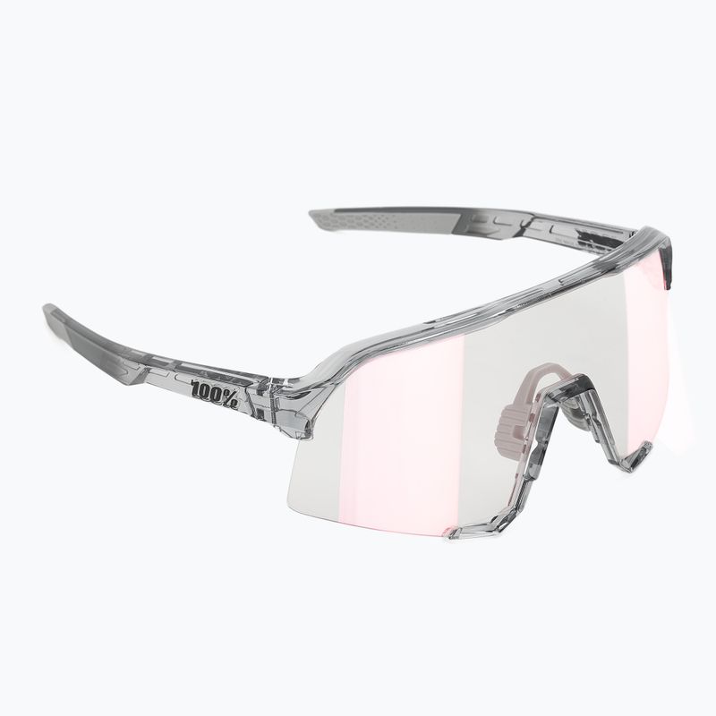 Slnečné okuliare 100% S3 polished translucent grey/rose gold mirror photochrom