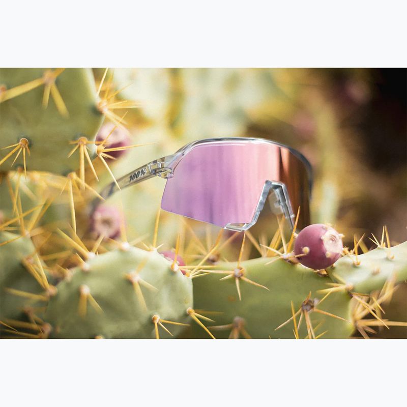 Slnečné okuliare 100% S3 polished translucent grey/rose gold mirror photochrom 10