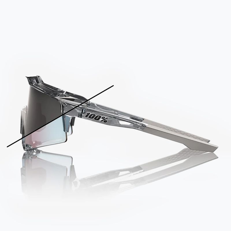 Slnečné okuliare 100% Speedcraft polished translucent grey/rose gold mirror photochrom 3