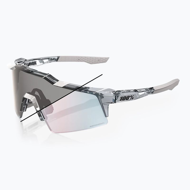 Slnečné okuliare 100% Speedcraft SL polished translucent grey/rose gold mirr photochr 7
