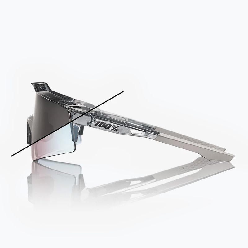 Slnečné okuliare 100% Speedcraft SL polished translucent grey/rose gold mirr photochr 9