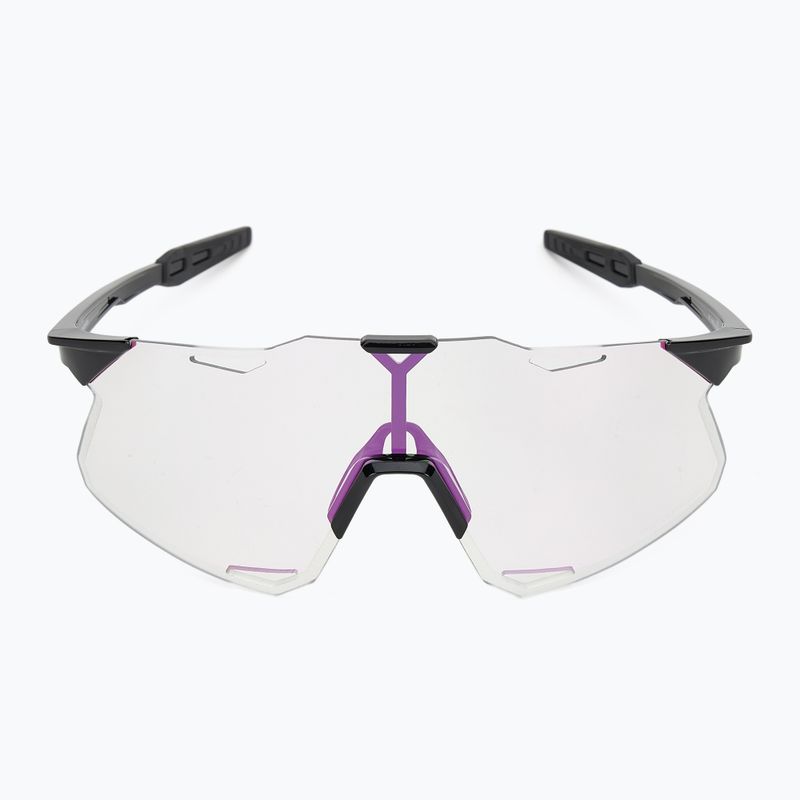 Slnečné okuliare 100% Hypercraft gloss black/photochromic purple mirror 3