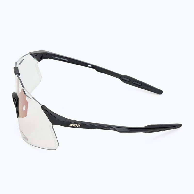 Slnečné okuliare 100% Hypercraft gloss black/photochromic purple mirror 4