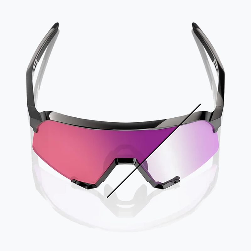 Slnečné okuliare 100% S3 LE gloss black/purple flash mirror photochromic 3