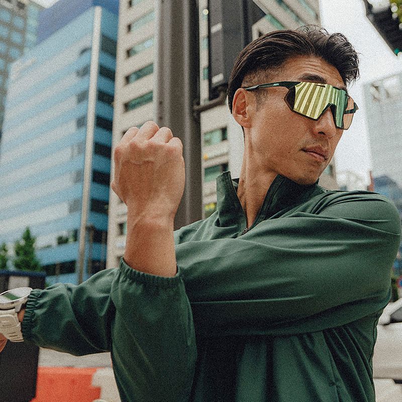 Slnečné okuliare 100% Hypercraft SQ matte juniper/hiper mint mirror 4