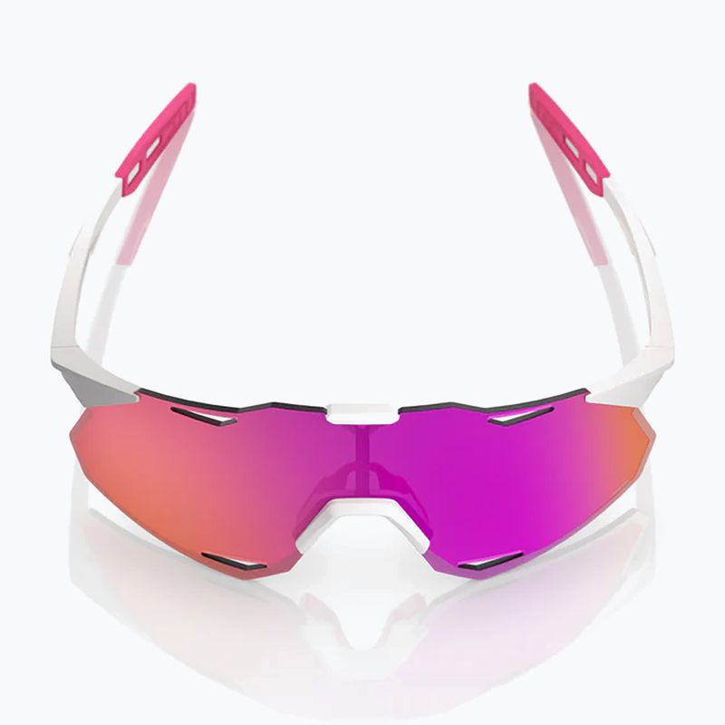 Slnečné okuliare 100% Hypercraft XS matte white/pink/hiper vital pink mirror 3