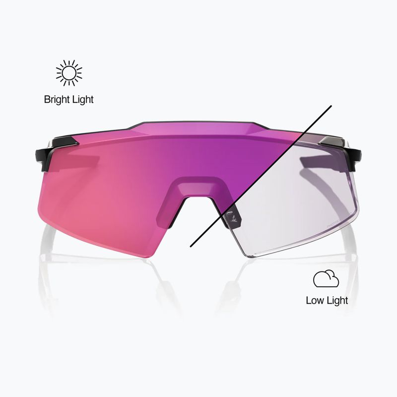Slnečné okuliare 100% Aerocraft gloss black/purple mirror photochromic 4