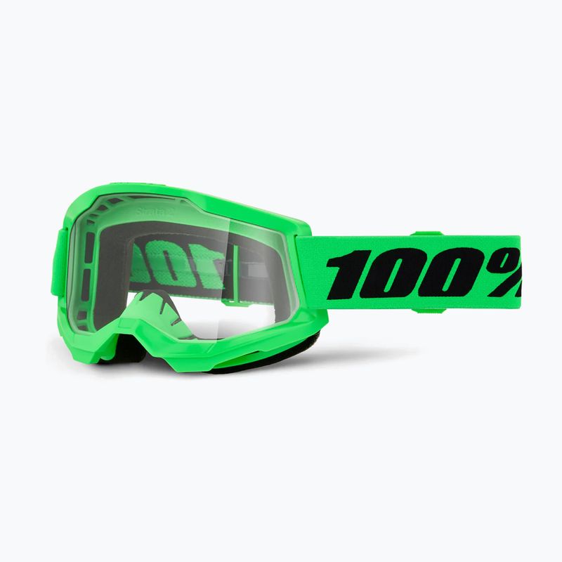 Cyklistické okuliare 100% Strata 2 neon green/clear