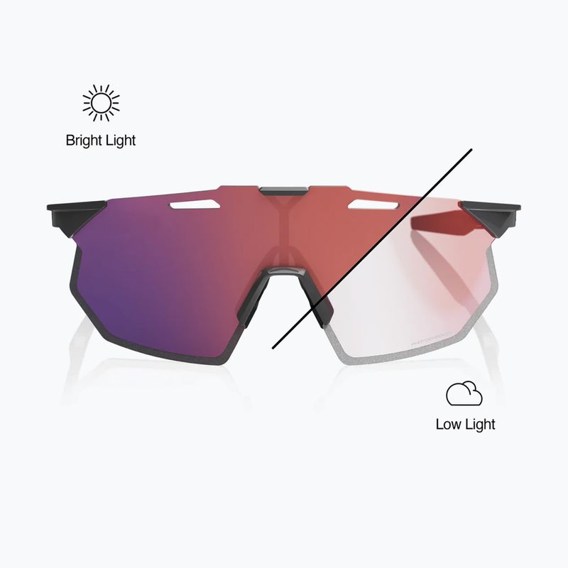 Slnečné okuliare 100% Hypercraft SQ gloss light grey/rose gold mirror photochromic 4