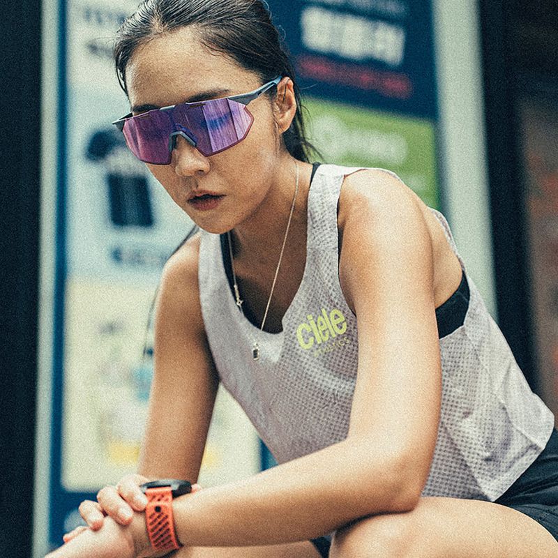 Slnečné okuliare 100% Hypercraft SQ satin storm metallic/purple mirror 6