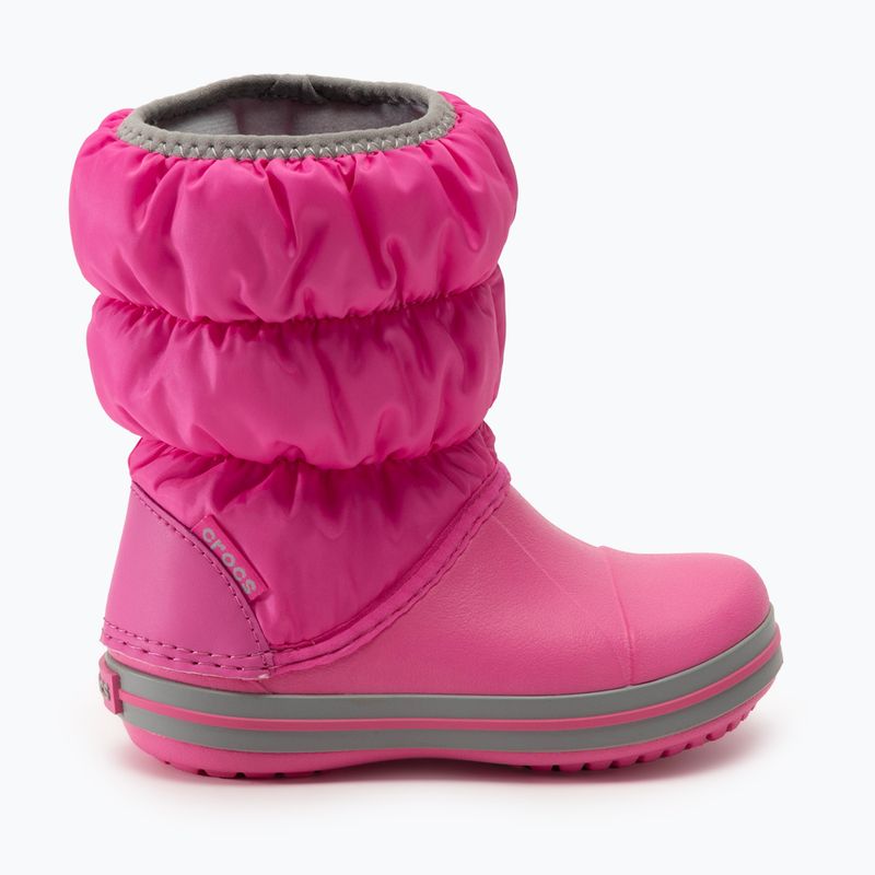 Detské snehové topánky Crocs Winter Puff electric pink/light grey 2