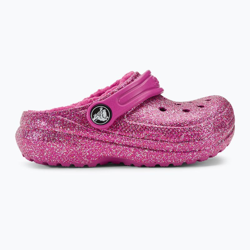 Detské žabky Crocs Classic Lined Glitter Clog fuchsia fun/multi 3