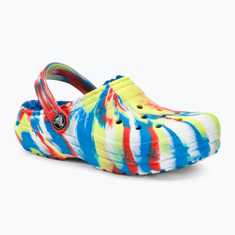 Šľapky detské ,sandále, Crocs Classic Lined Marbled Clog sulphur/multi 2