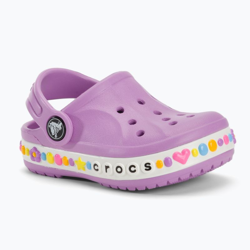 Detské šľapky Crocs Bayaband Charm Band Clog Toddler orchid