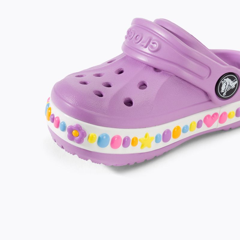 Detské šľapky Crocs Bayaband Charm Band Clog Toddler orchid 8