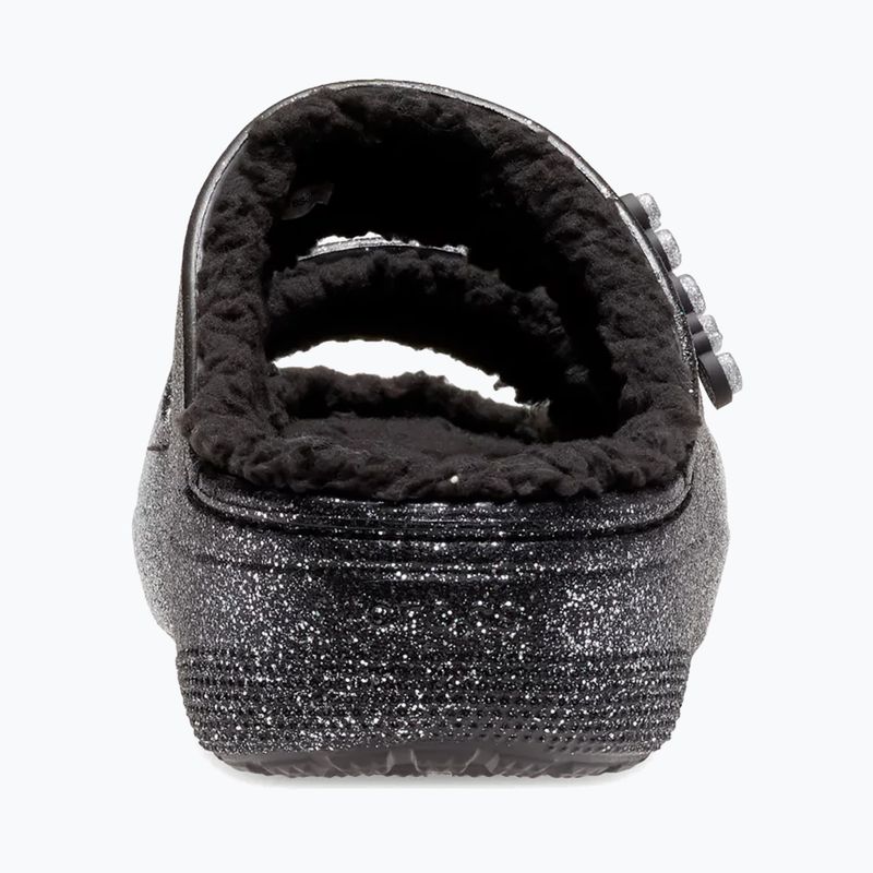Crocs Classic Cozzzy Glitter Sandal black/silver žabky 11