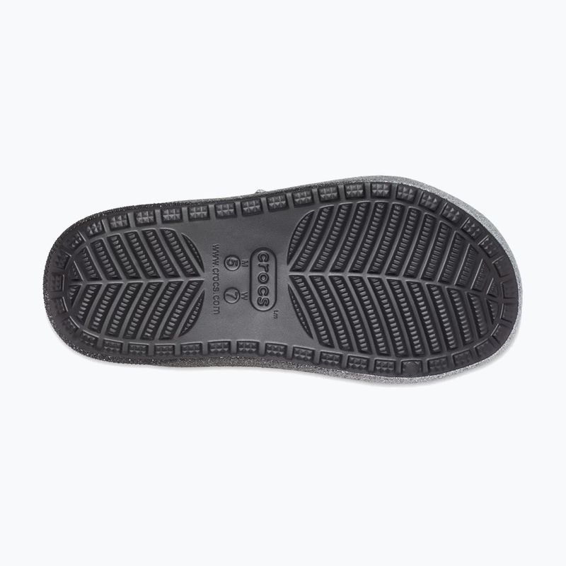 Crocs Classic Cozzzy Glitter Sandal black/silver žabky 13